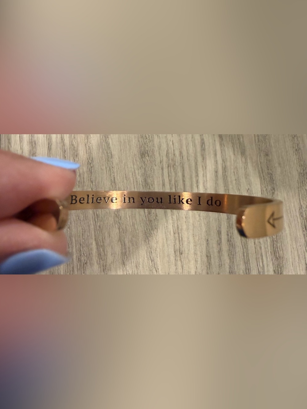 Mint&Lily Cuff Bracelet "Believe in you like I do" - Picture 2 of 2